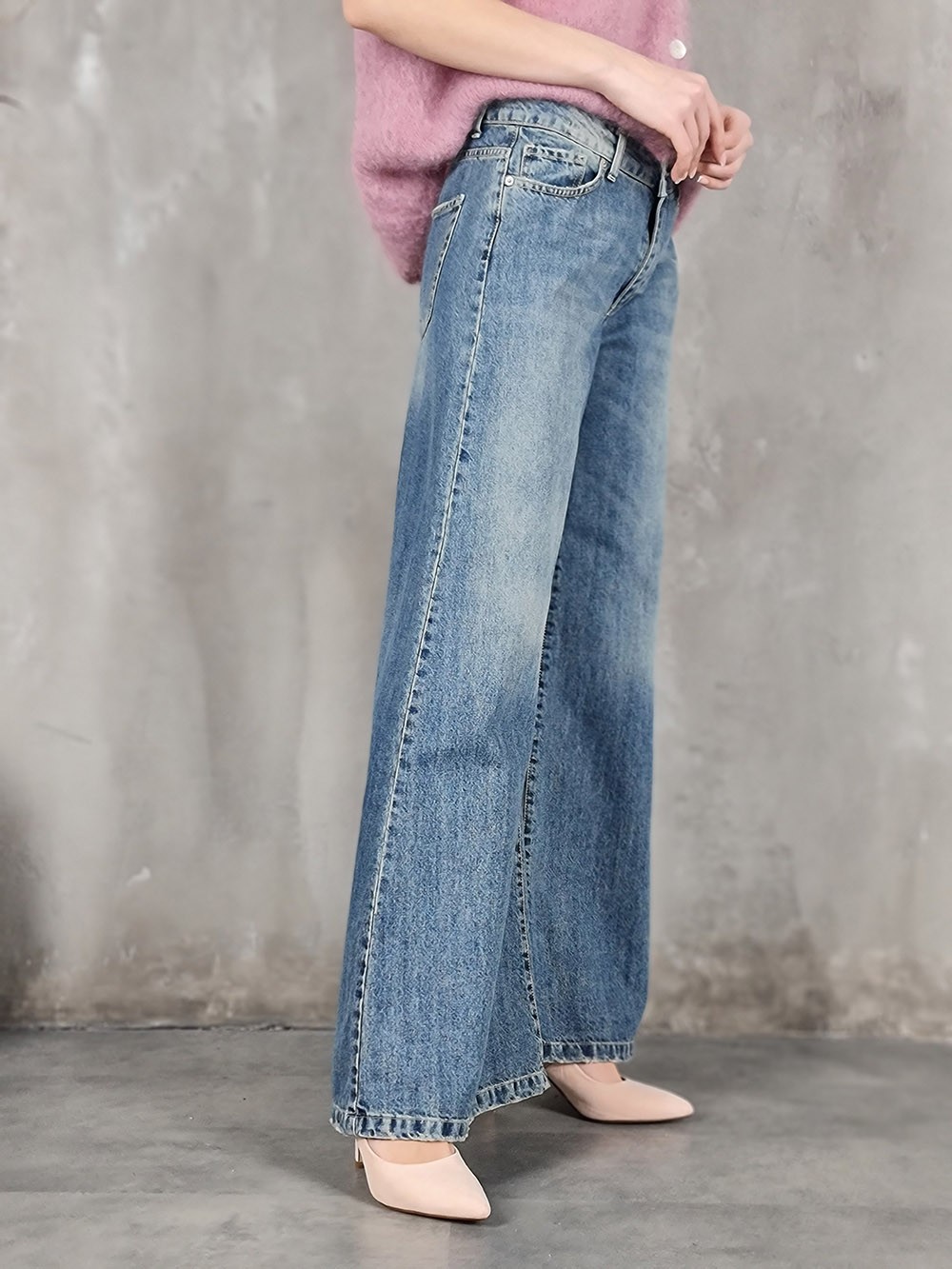 Джинсы Philia loft с потертостями синие, фотография №2