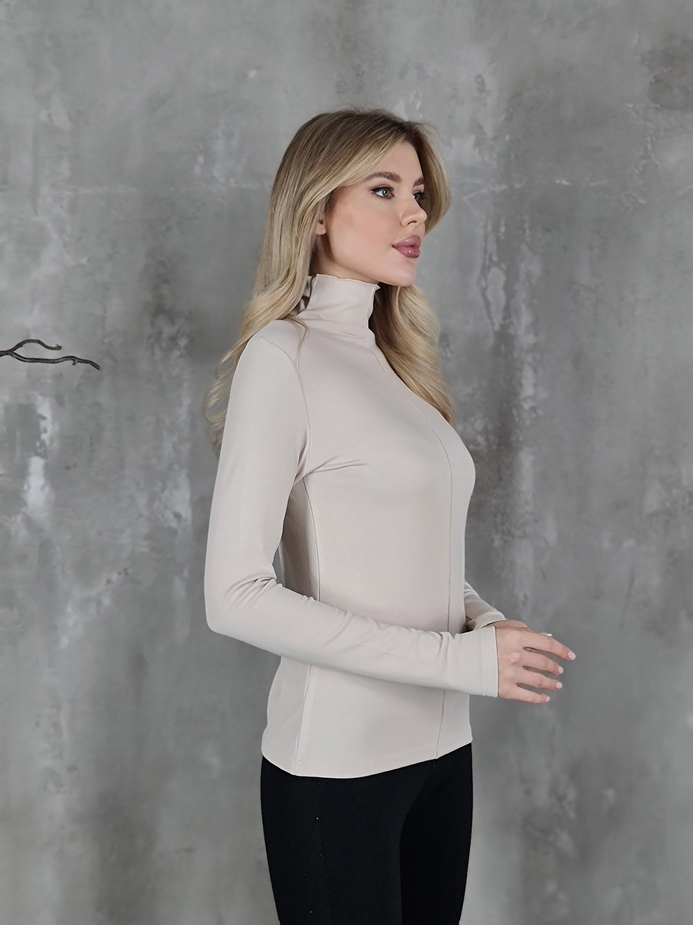 Водолазка My Star Collection с полоской по середине кремовая, фотография №2