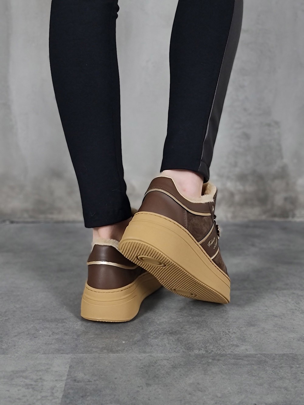 Кроссовки FEDERICA LANCION утепленные шоколад, фотография №3