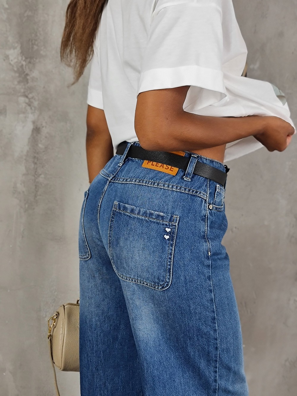 Джинсы Please прямые синие, фотография №4