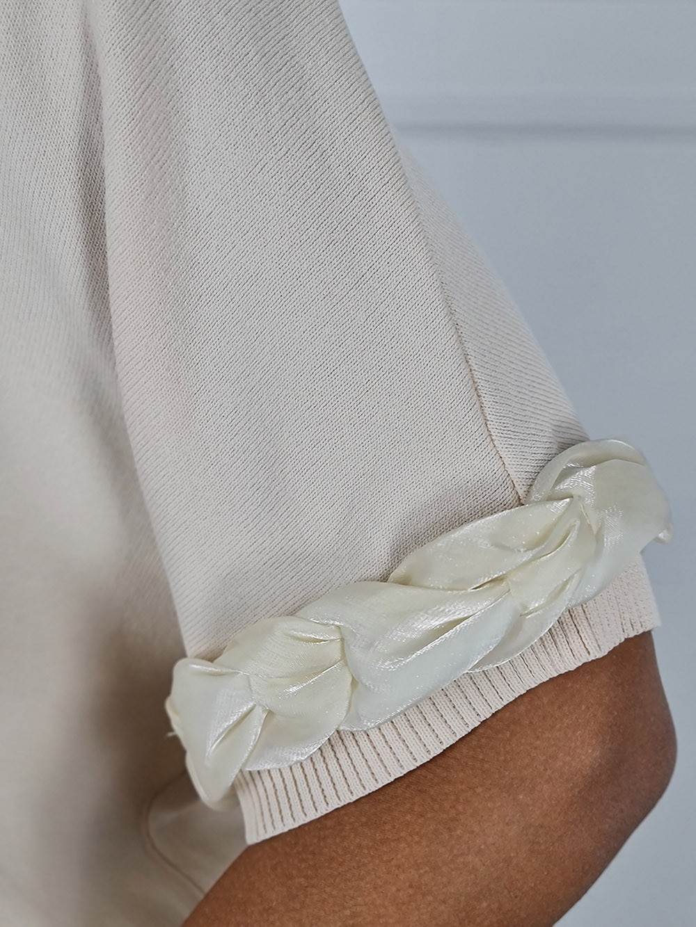 Джемпер BEAUTY WOMEN короткий рукав кремовый, фотография №4