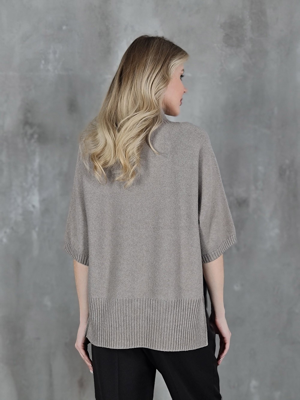 Джемпер Imperial рукав 3/4 с воротом бежевый, фотография №3