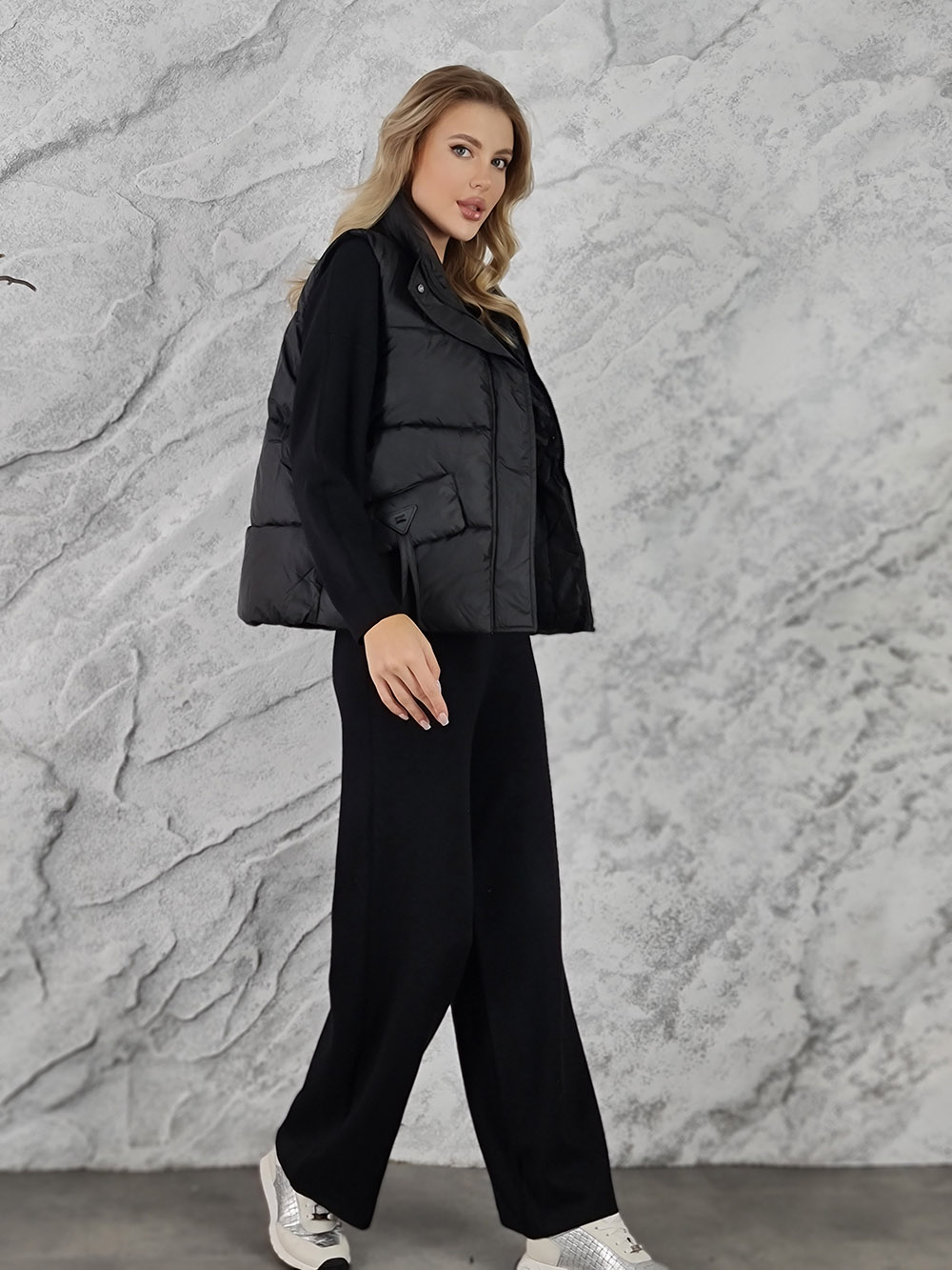 Костюм-тройка BEAUTY WOMEN джемпер без ворота черный , фотография №1