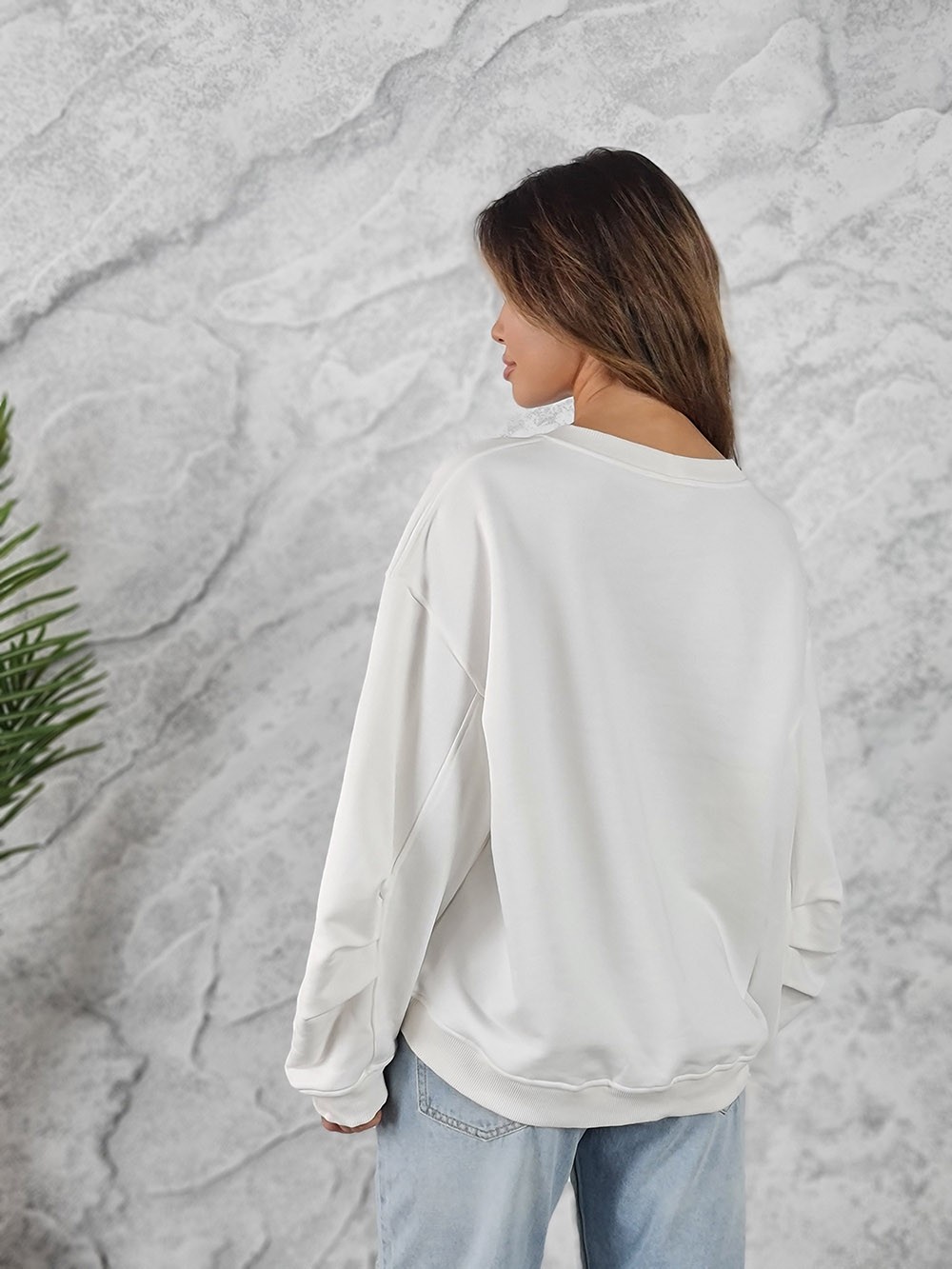 Свитшот Vicolo с вышивкой белый, фотография №3