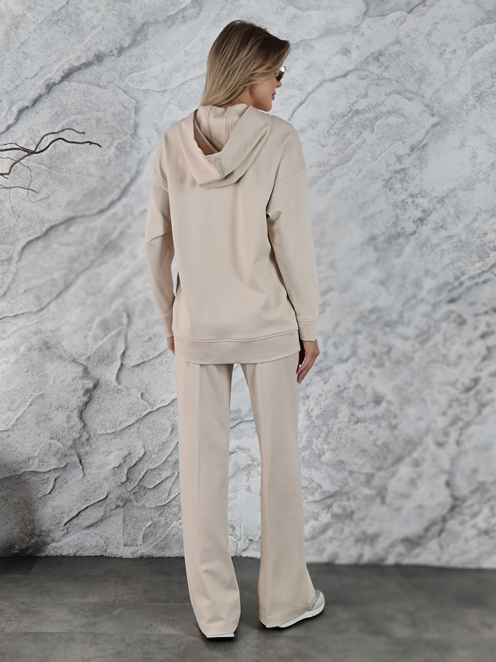 Костюм imperial кремовый худи брюки с цепями, фотография №5
