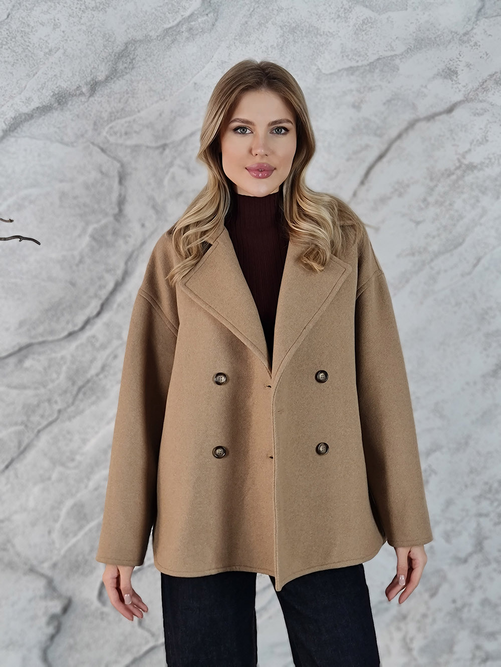 Полупальто CLOTHÉ четыре пуговицы карамель, фотография №1