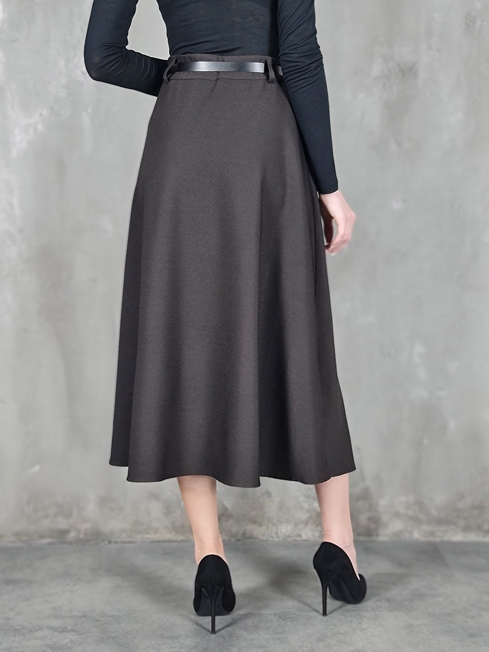 Юбка LUMA с ремнем шоколад , фотография №4