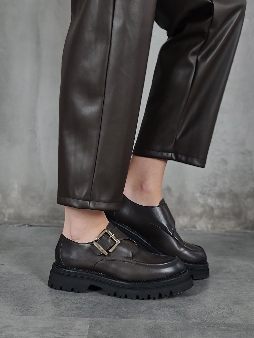 Лоферы FEDERICA LANCION утепленные шоколад, фотография №4