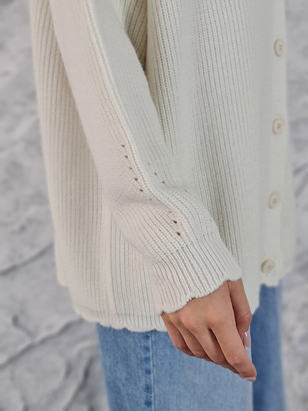 Кардиган Barbara Alvisi вышивка цветы белый, фотография №3