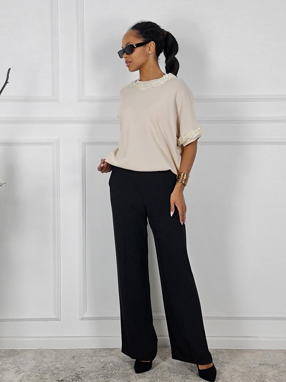 Джемпер BEAUTY WOMEN короткий рукав кремовый, фотография №2