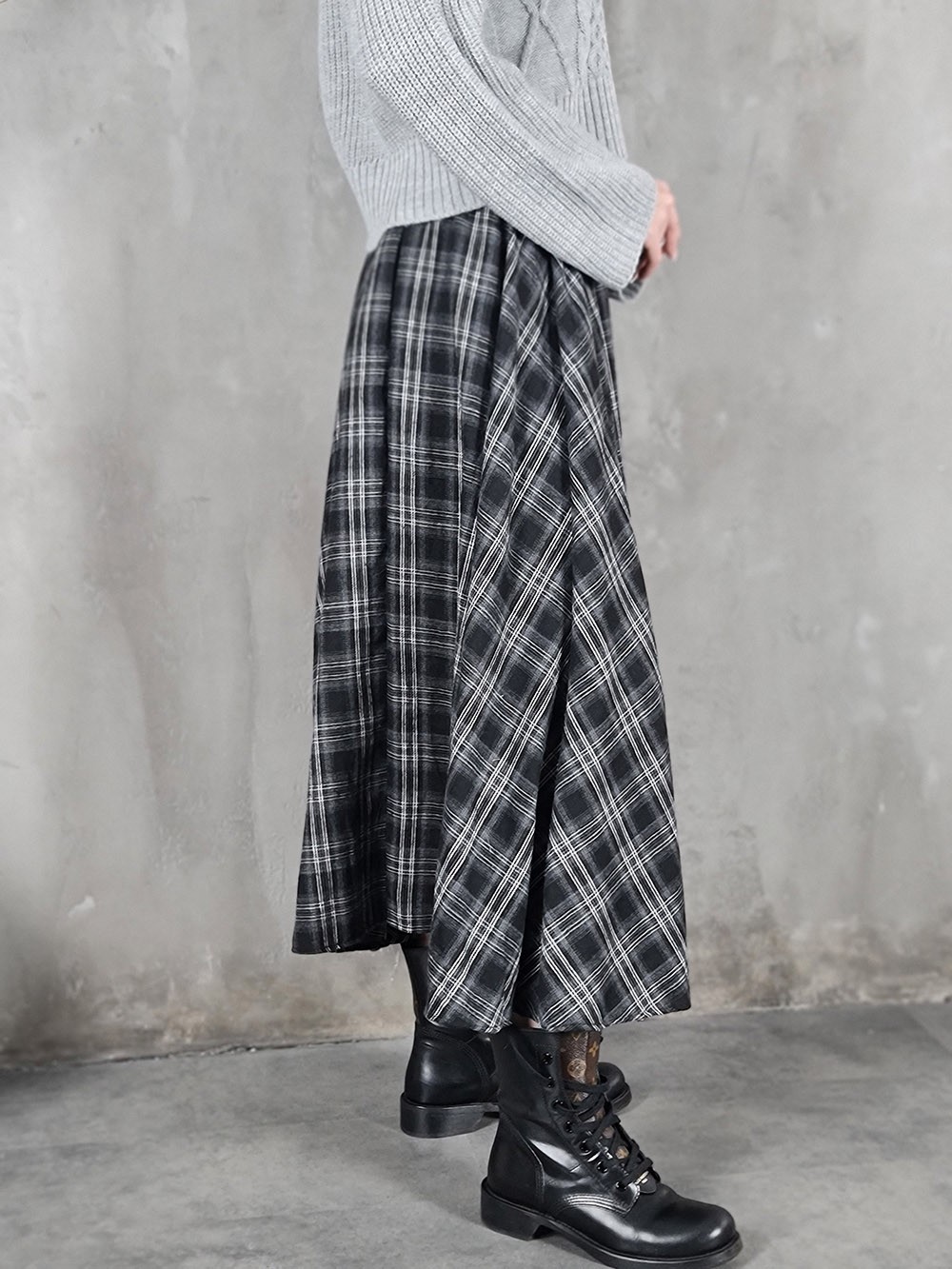 Юбка Mitica&Co. в клетку графит , фотография №2