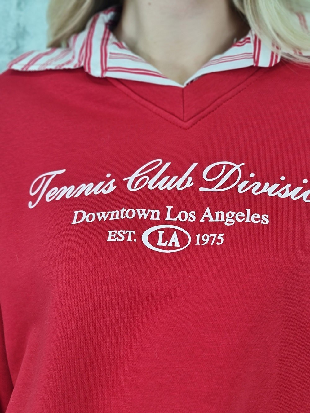 Костюм MIHO'S джемпер с имитацией рубашки и брюки джинсовые, фотография №4