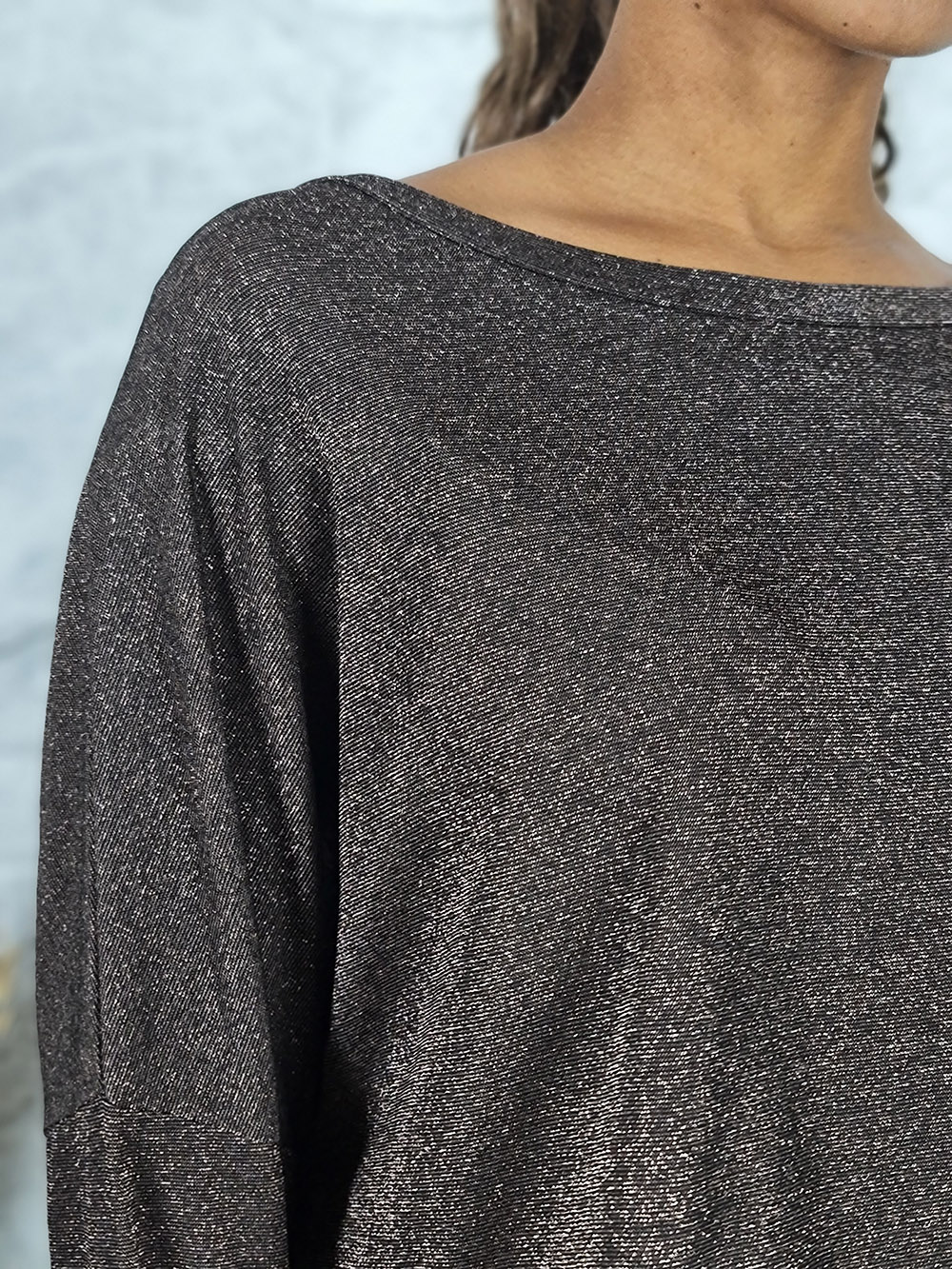 Лонгслив please люрекс шоколад , фотография №4