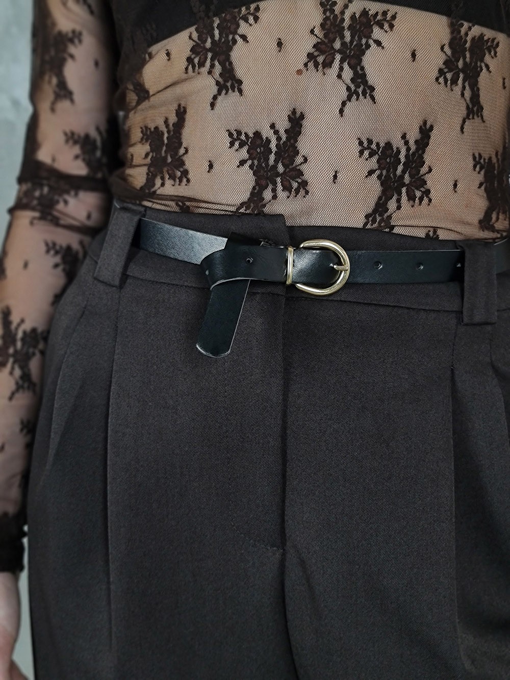 Брюки LUMA с ремнем шоколад, фотография №5