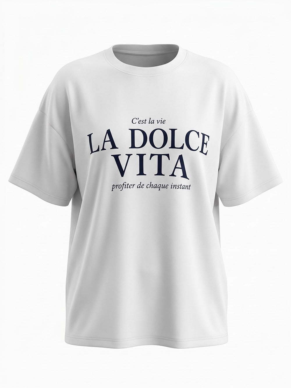 Футболка Vicolo с надписью "LA DOLCE VITA" белая, фотография №4