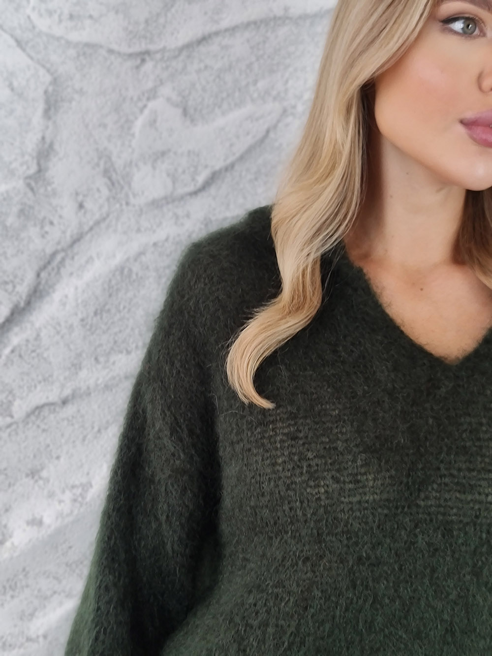 Поло Elegance kid мохер рукав 3/4 хаки, фотография №2