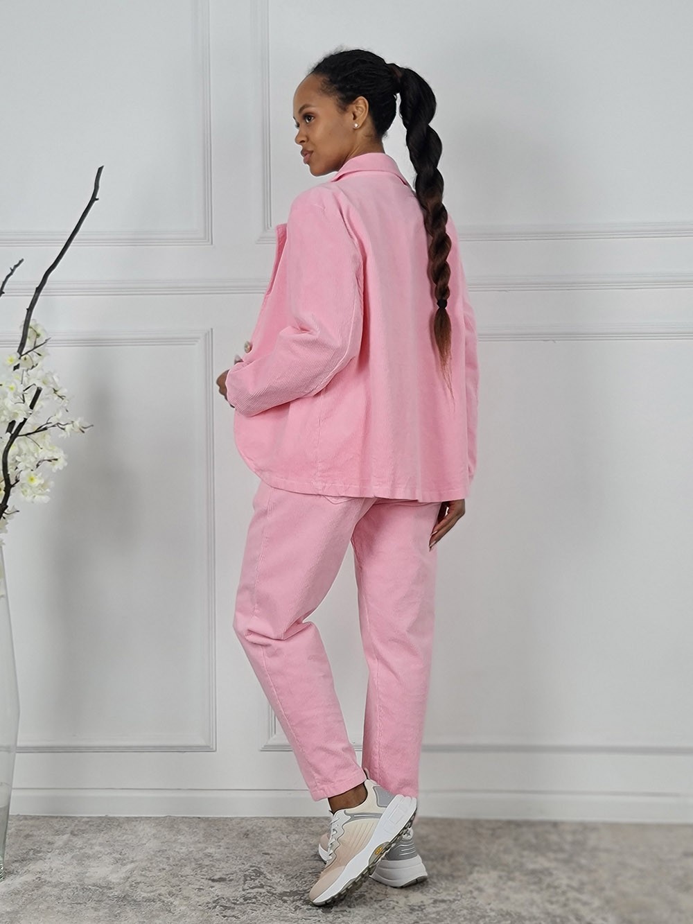 Костюм LIVAN'S вельветовый брюки и пиджак бабл-гам, фотография №2