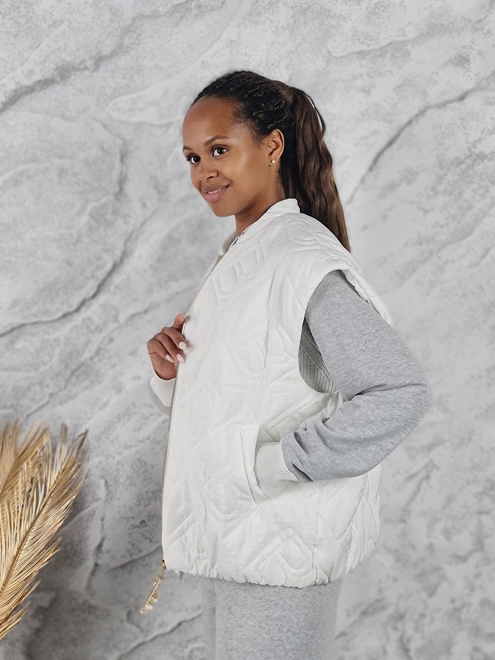 Жилет Barbara Alvisi короткий белый, фотография №4