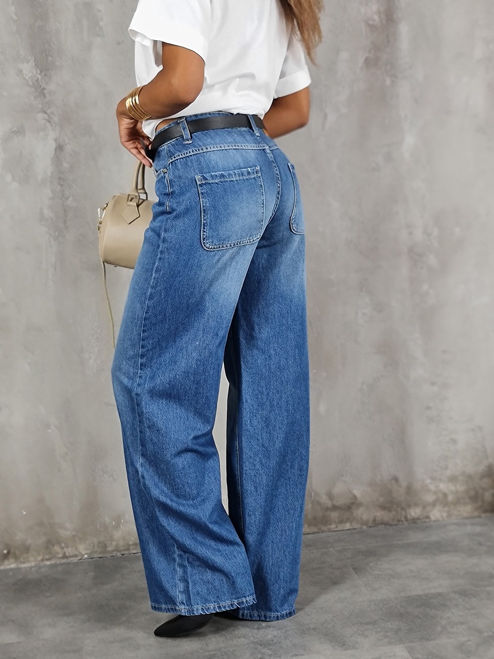 Джинсы Please прямые синие, фотография №3