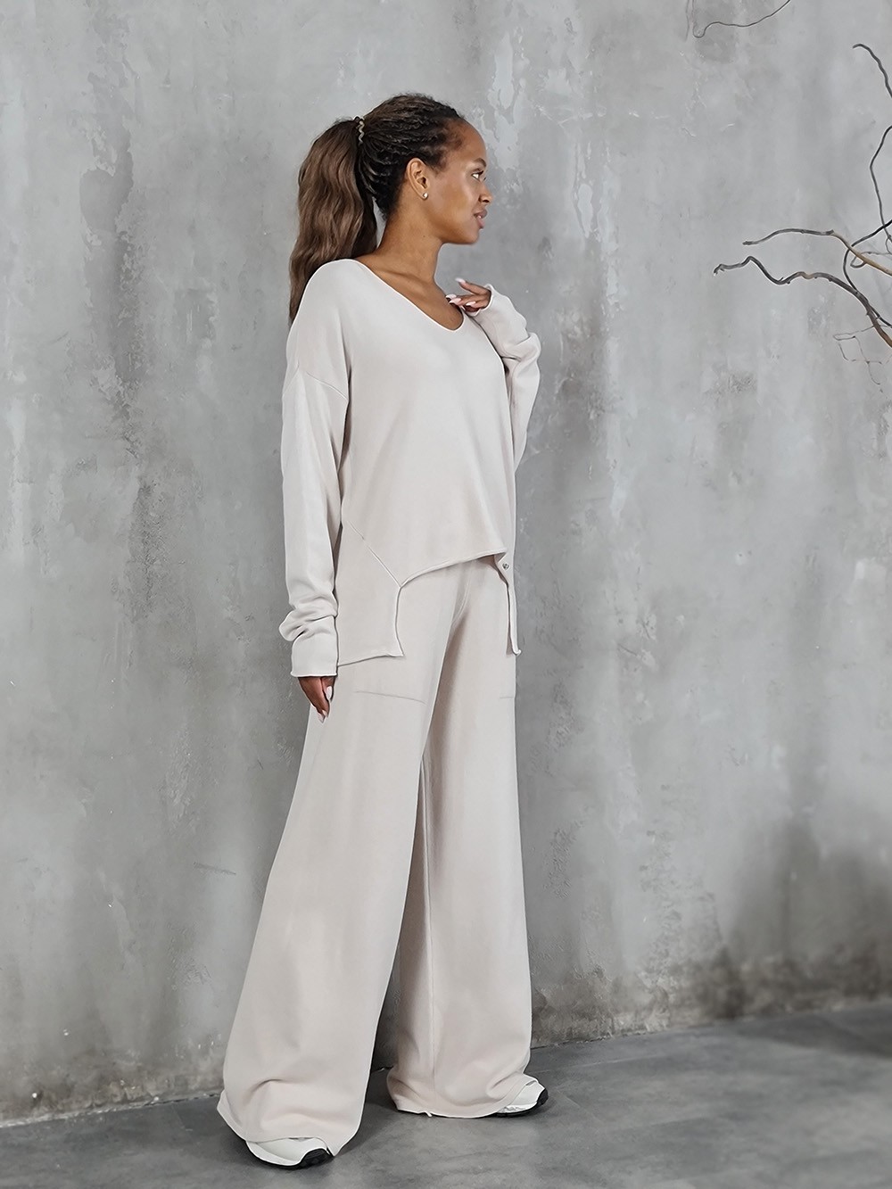 Костюм Please джемпер и брюки бежевый, фотография №3