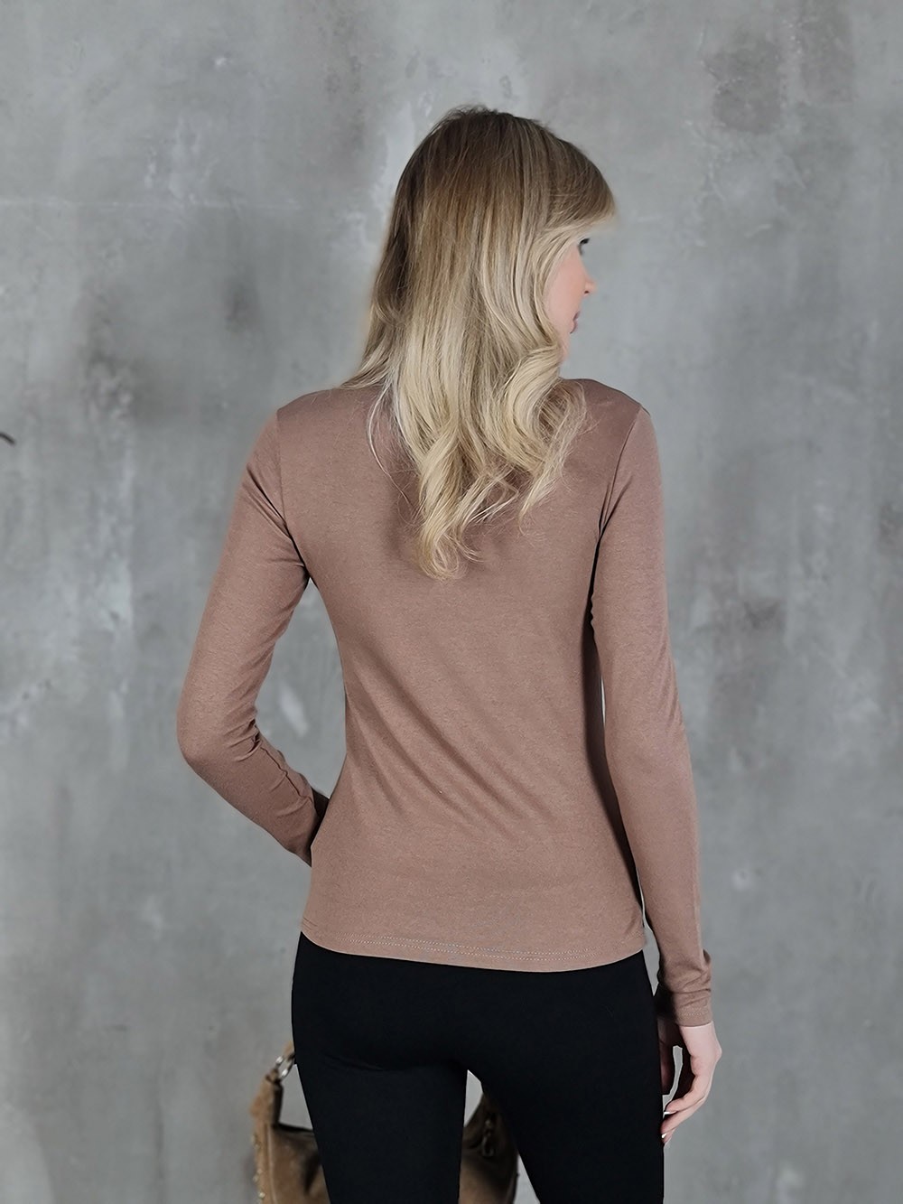 Водолазка My Star Collection с полоской по середине карамель, фотография №4