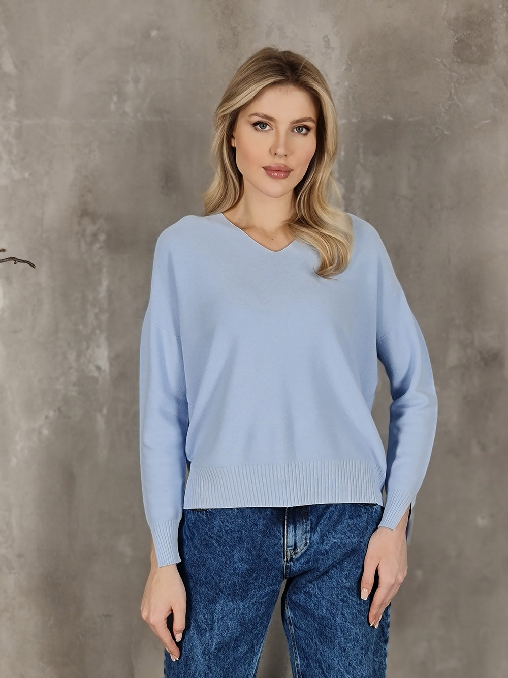 Джемпер Paquito v-вырез голубой, фотография №1
