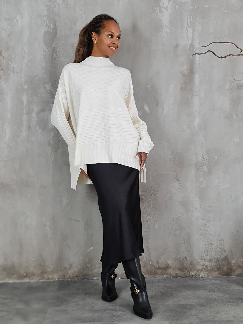 Юбка Imperial атласная миди черная, фотография №4