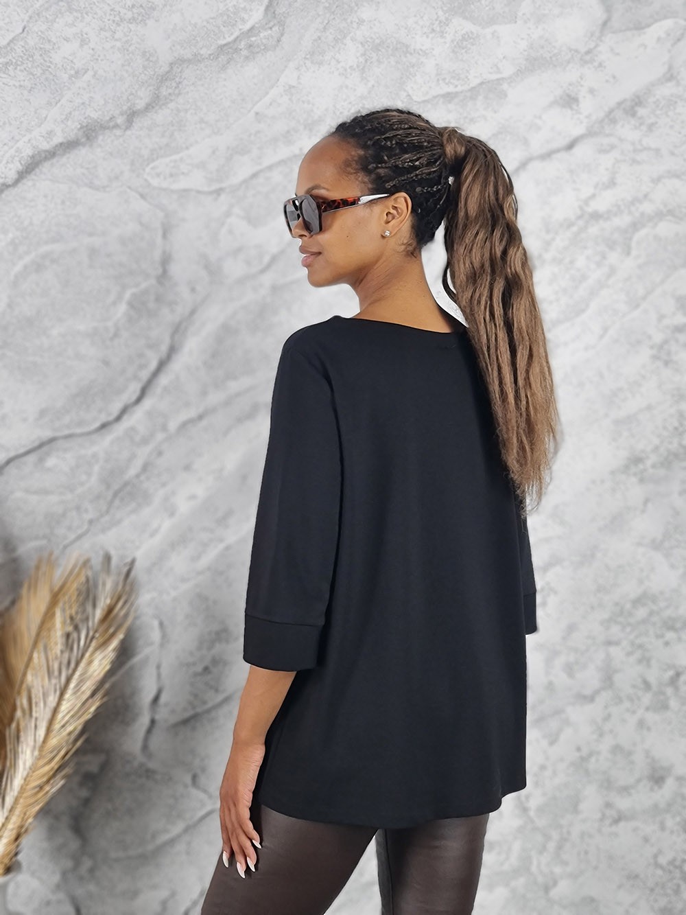 Кофта Imperial рукав 3/4 черная, фотография №3