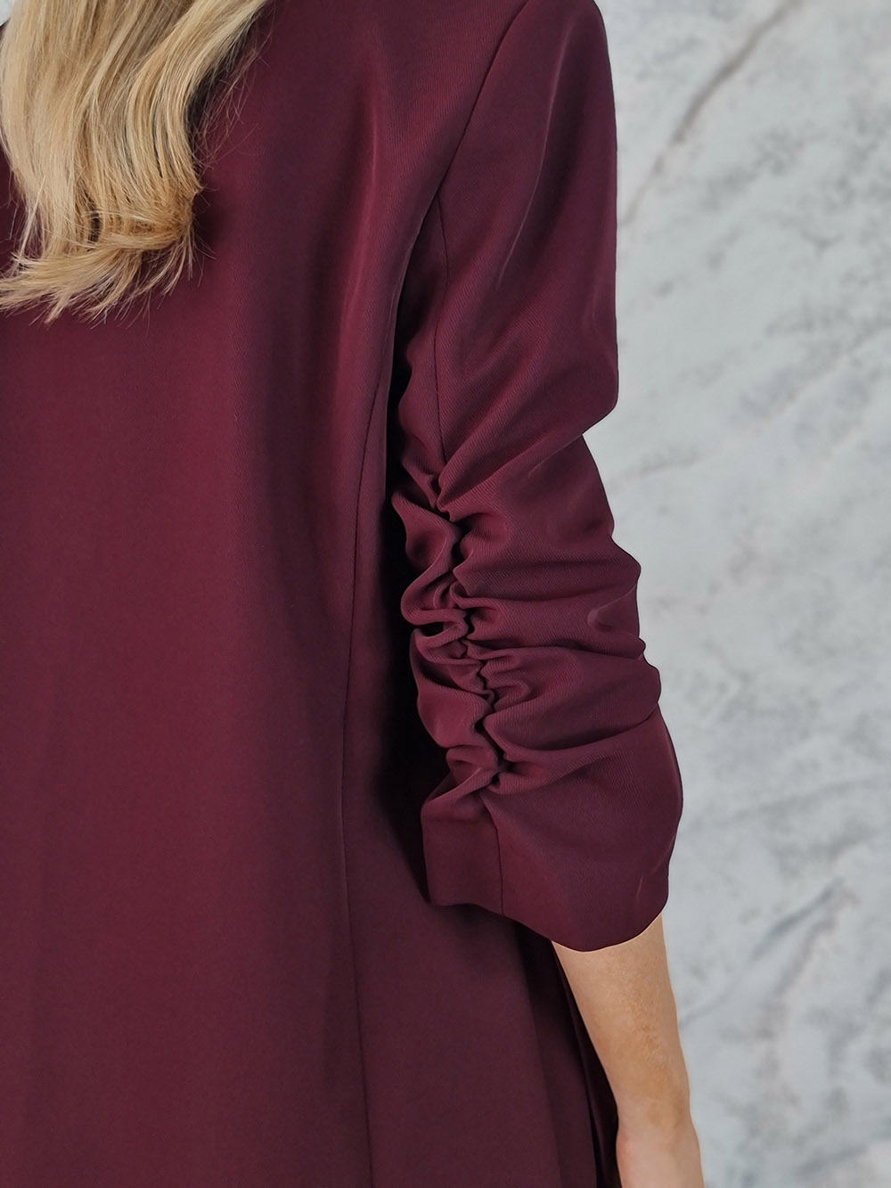 Пиджак Imperial рукав со сборкой винный, фотография №5