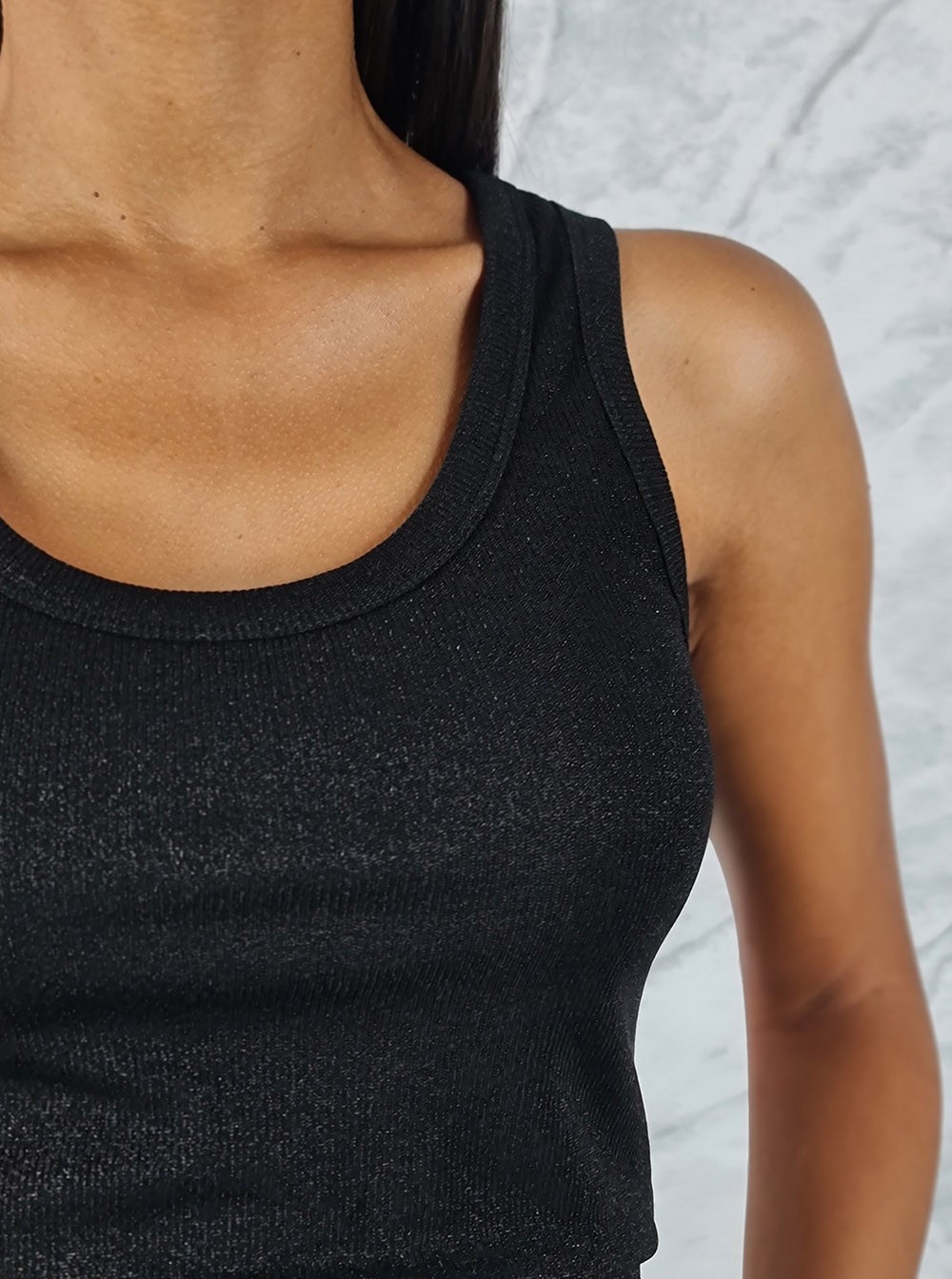 Топ Vicolo с люрексом черный, фотография №4