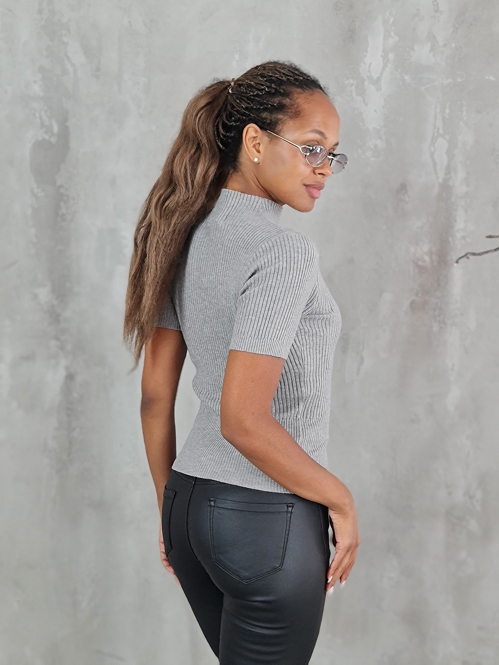 Водолазка J-Clair с коротким рукавом серая, фотография №3