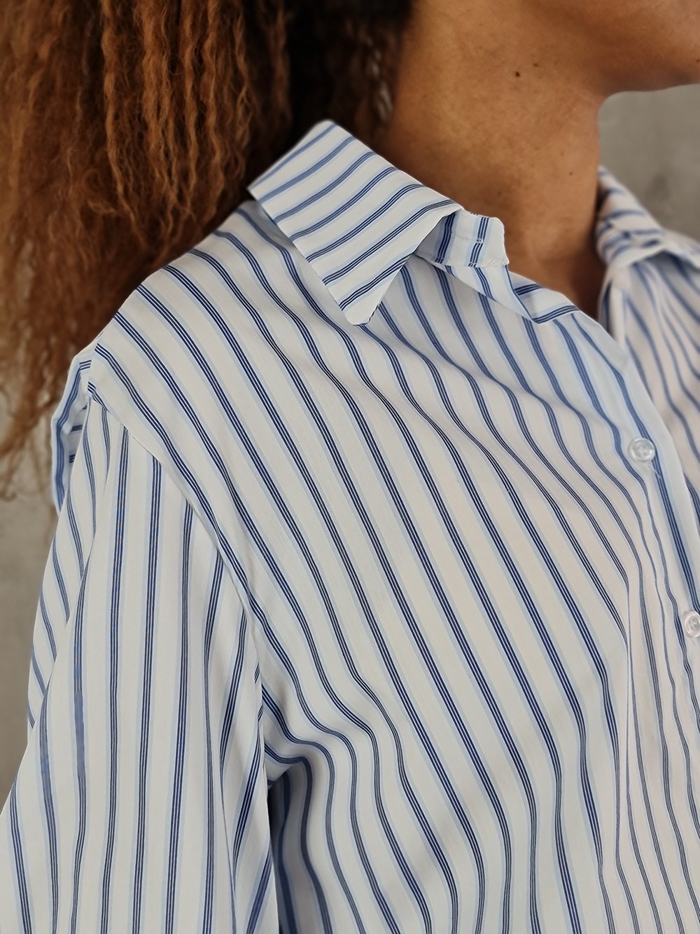 Рубашка MINT в полоску белая, фотография №5