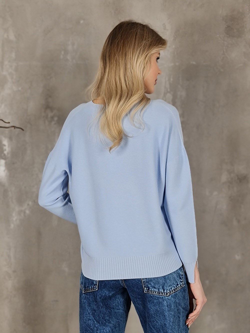 Джемпер Paquito v-вырез голубой, фотография №3