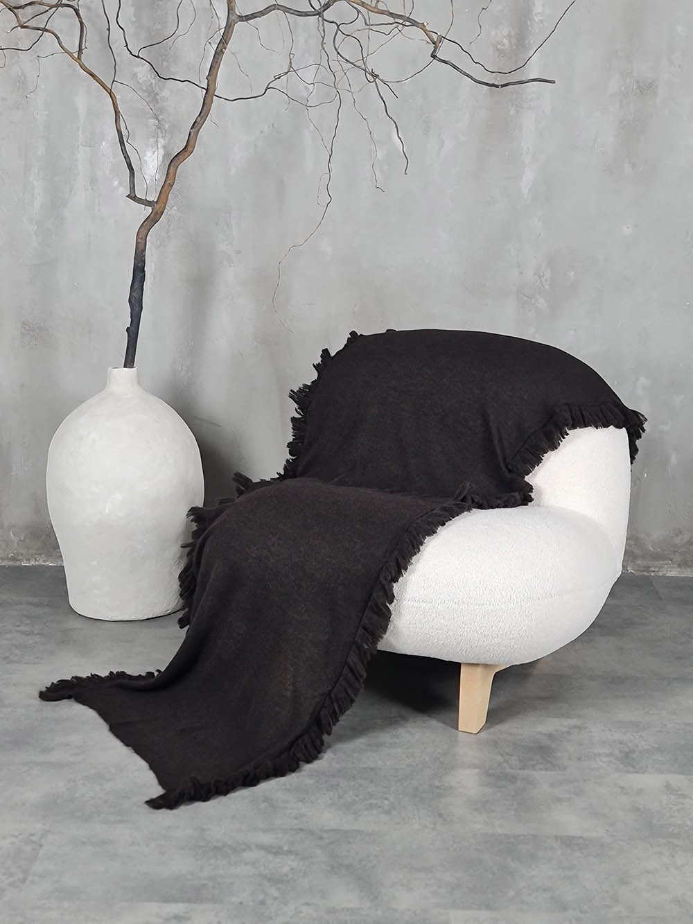 Палантин объёмный шоколад, фотография №1