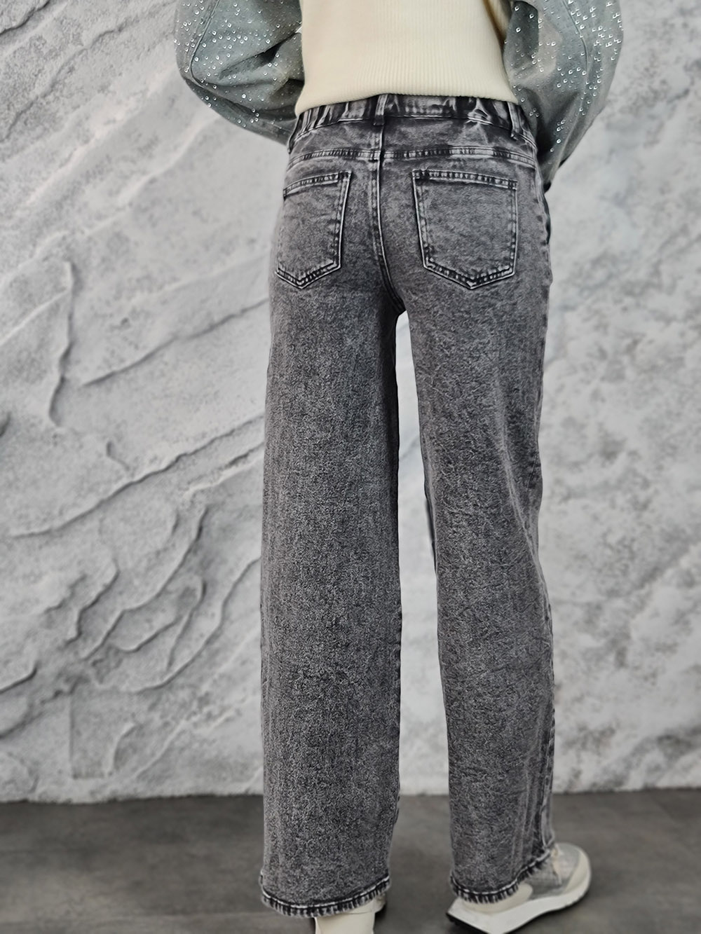 Джинсы Miss Bonbon на резинке серые, фотография №3