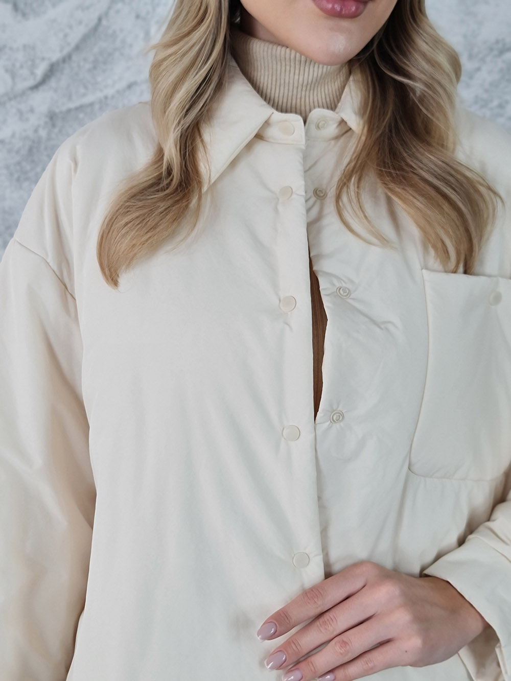 Куртка Vicolo рубашка с кармашком молочная, фотография №2