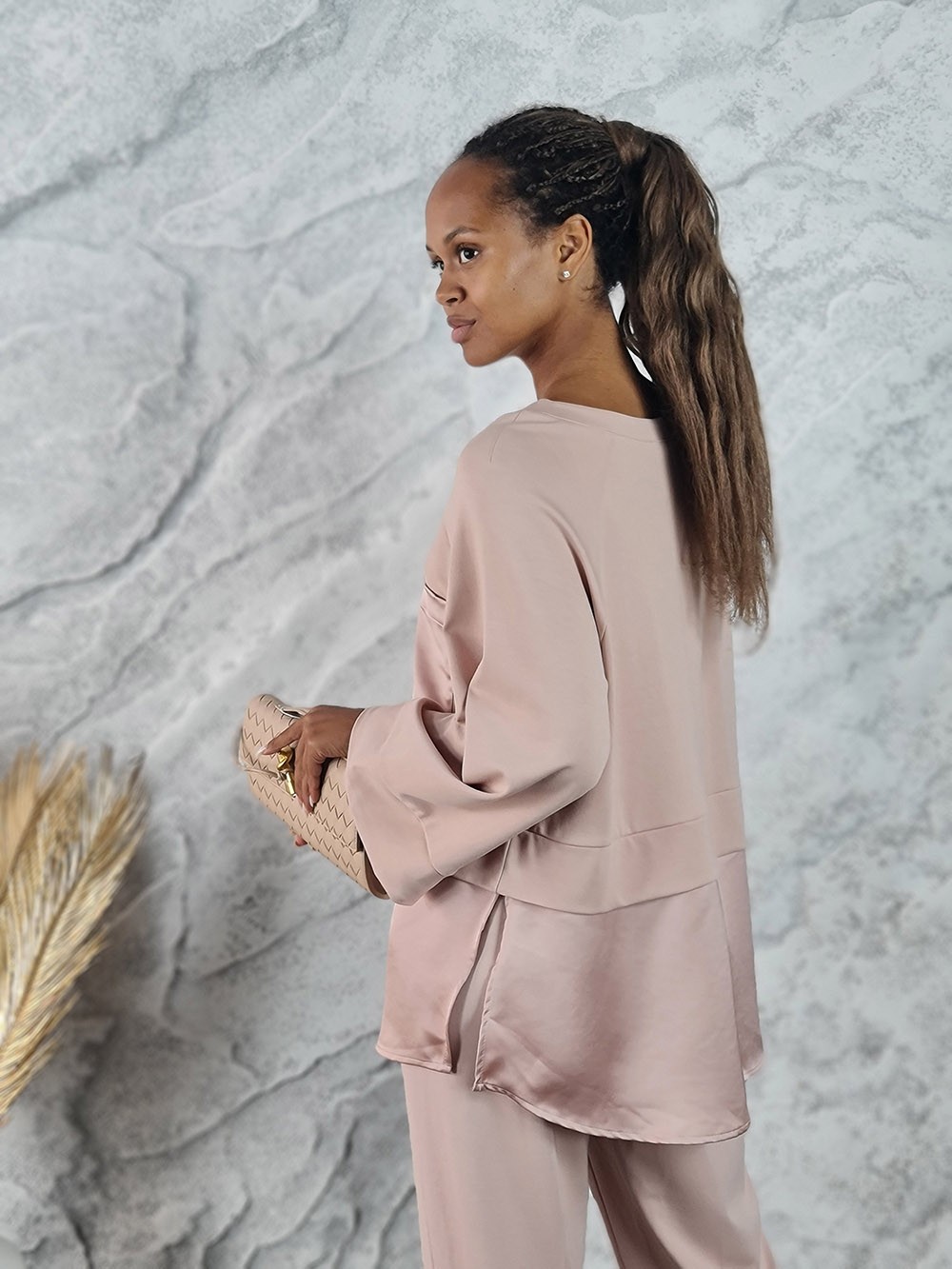 Туника Imperial с карманом пудровая, фотография №2