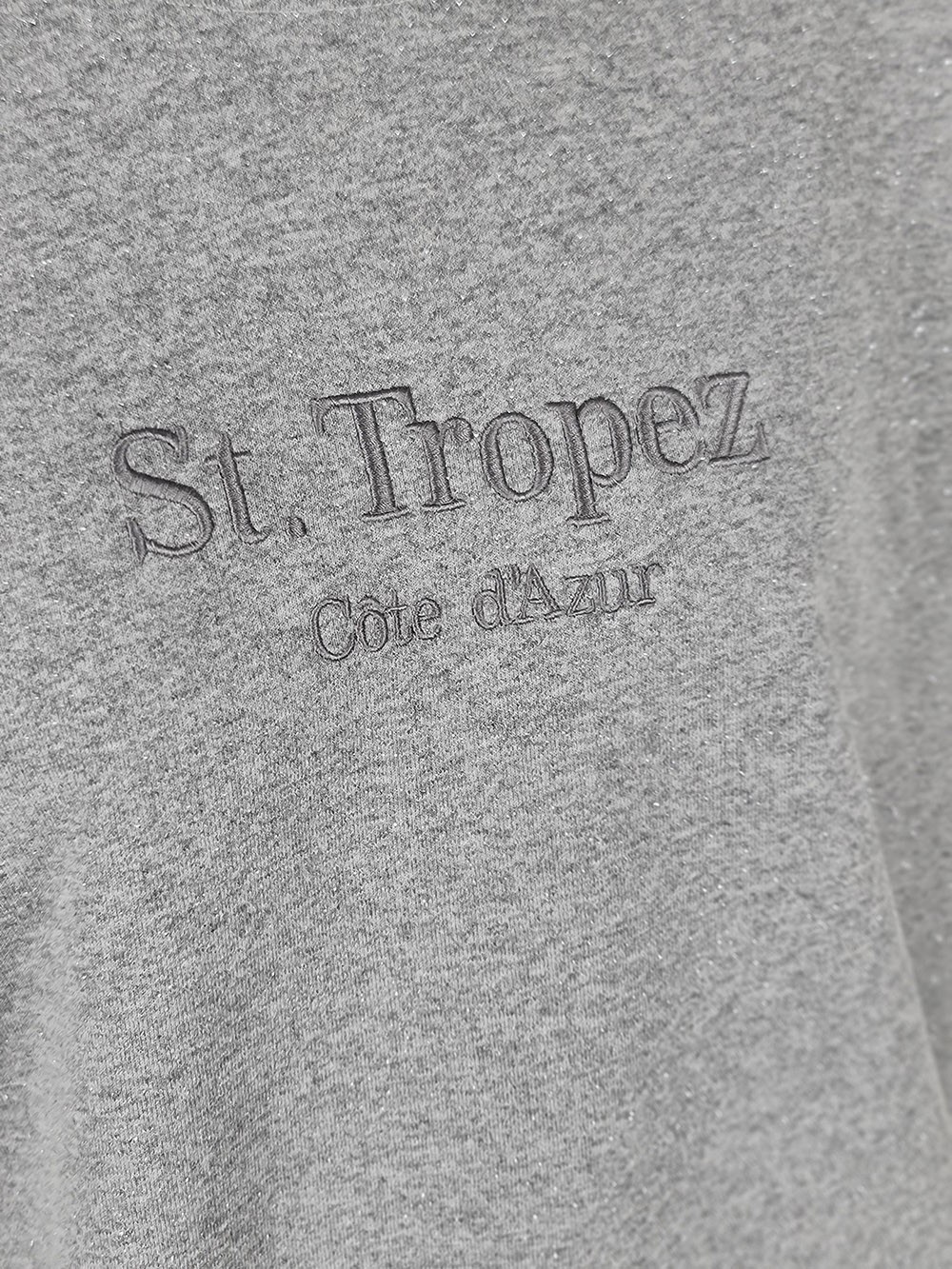 Костюм MOOIJ с блестками футболка и брюки серый, фотография №5