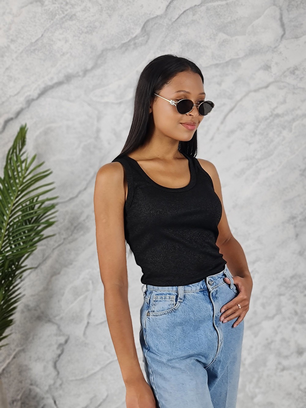 Топ Vicolo с люрексом черный, фотография №2