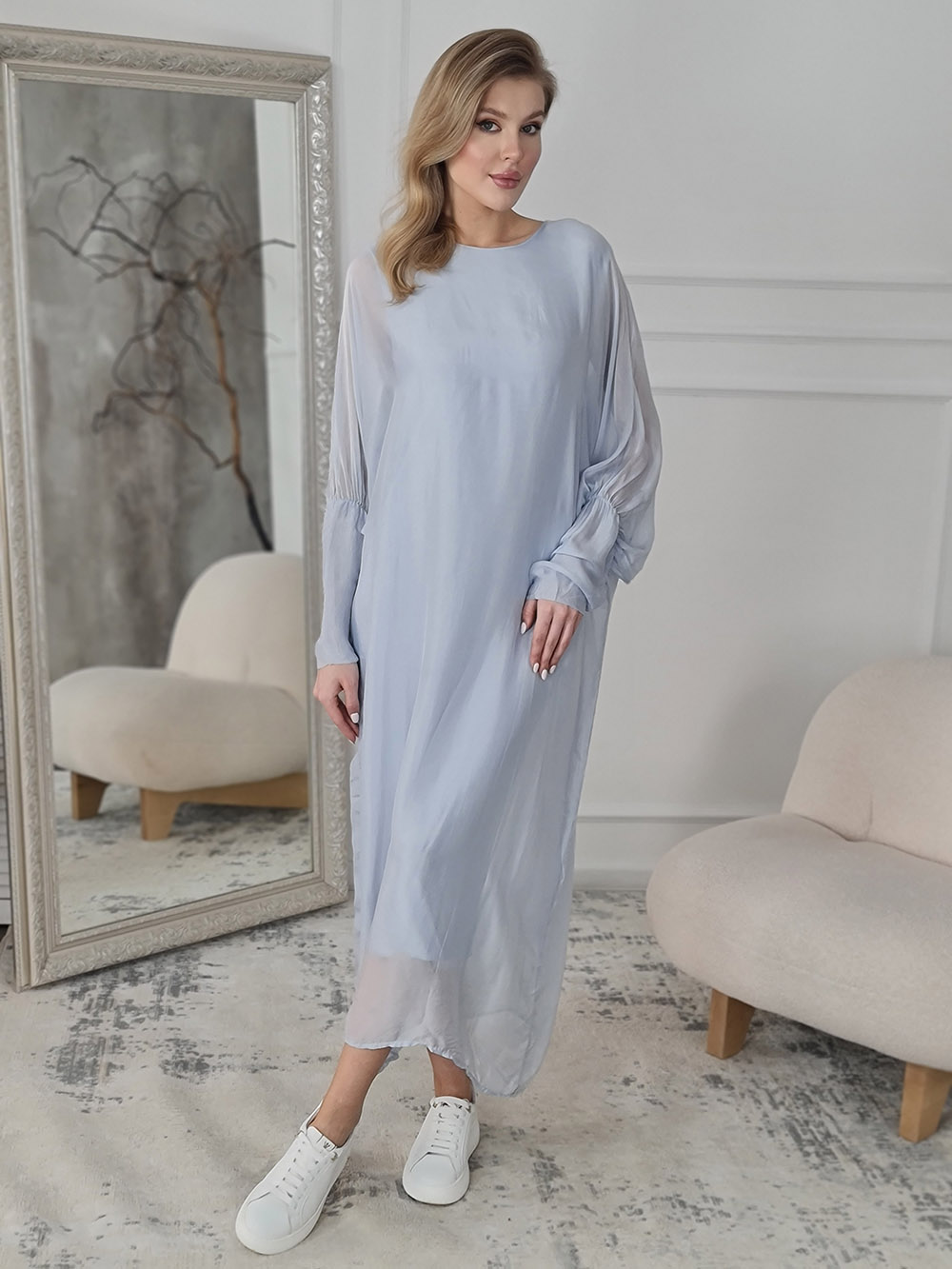 Платье CLOTHÉ свободное голубое, фотография №1
