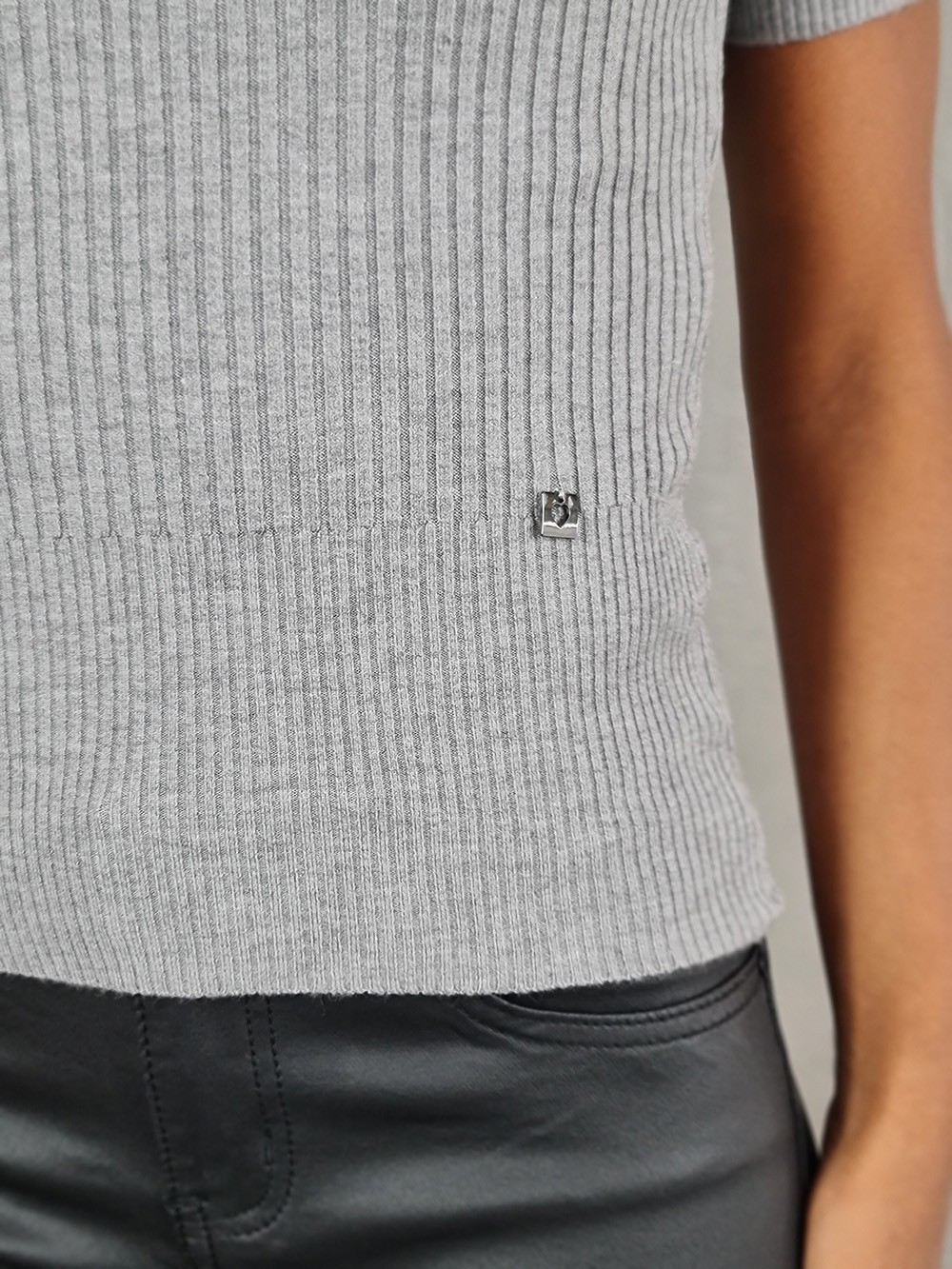 Водолазка J-Clair с коротким рукавом серая, фотография №4