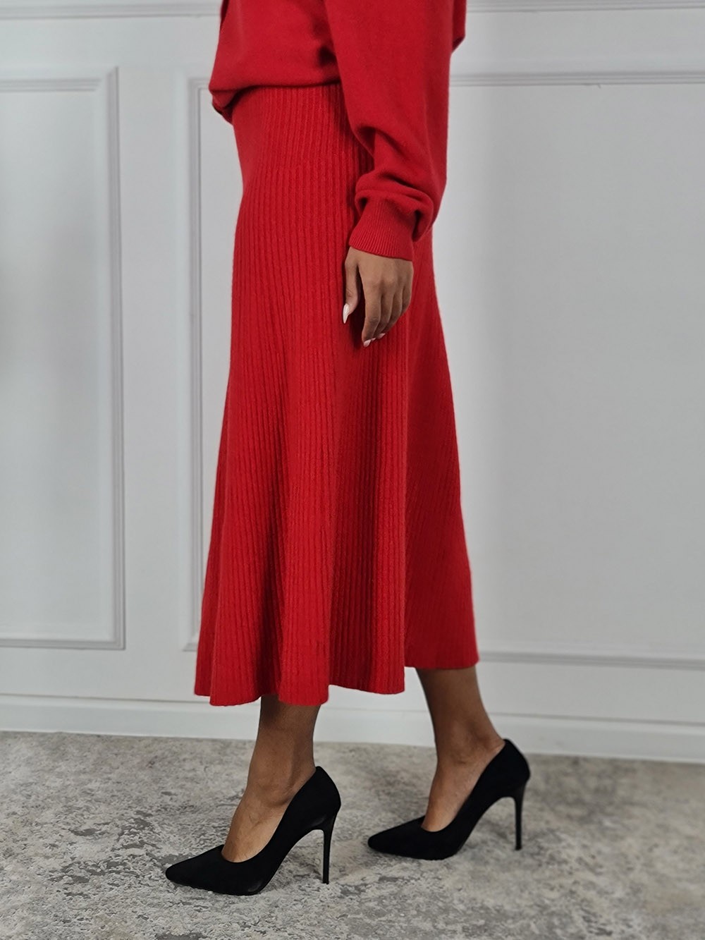 Юбка Imperial в рубчик красная , фотография №3