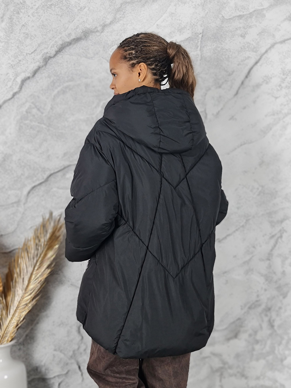 Куртка Please с капюшоном черная, фотография №3