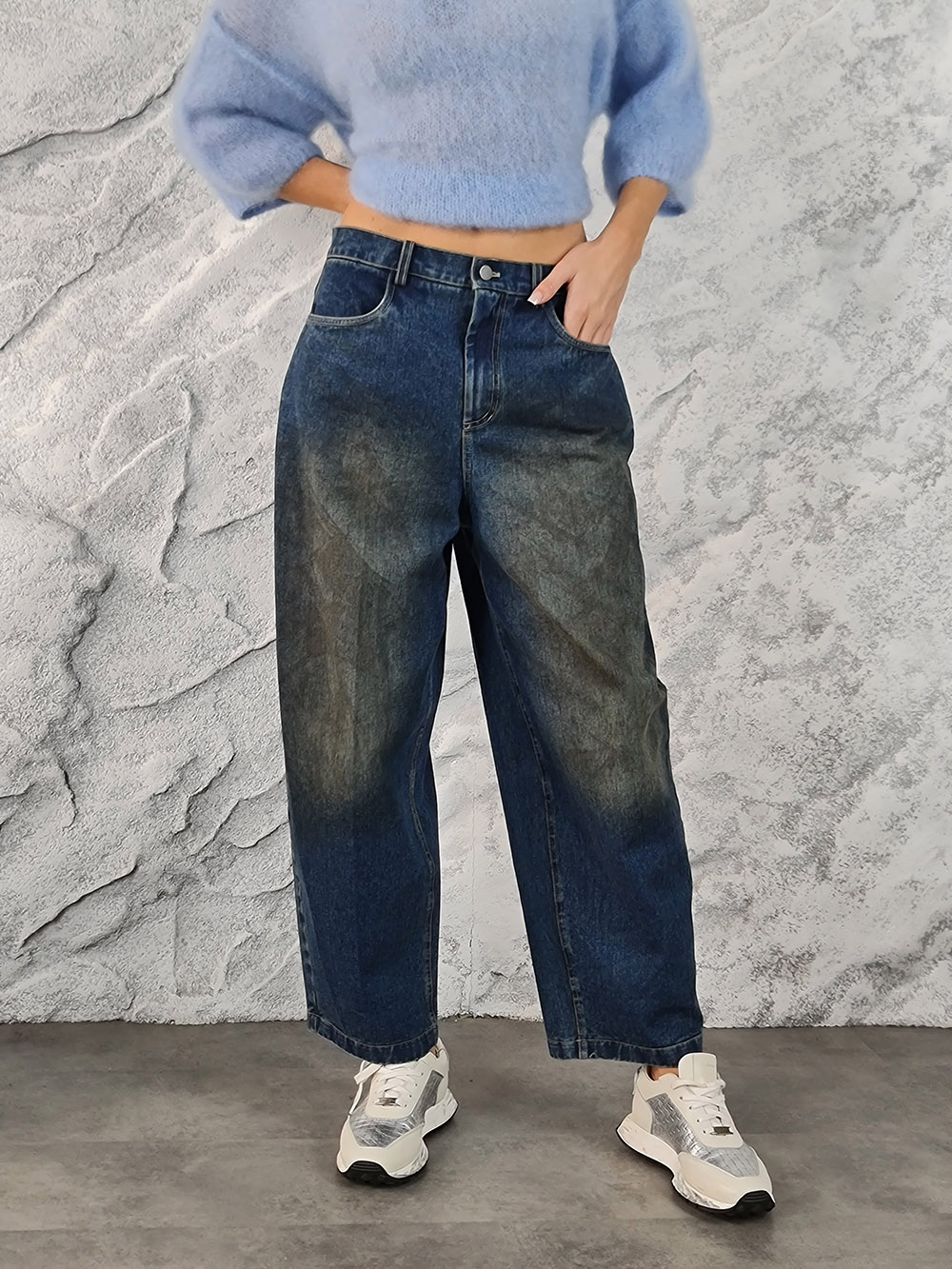 Джинсы Dixie бананы цвет синий винтаж, фотография №1