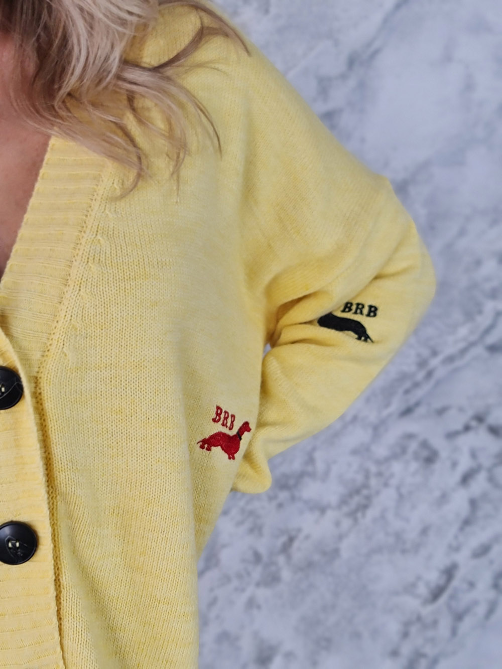 Кардиган Barbara Alvisi удлиненный таксы желтый, фотография №3