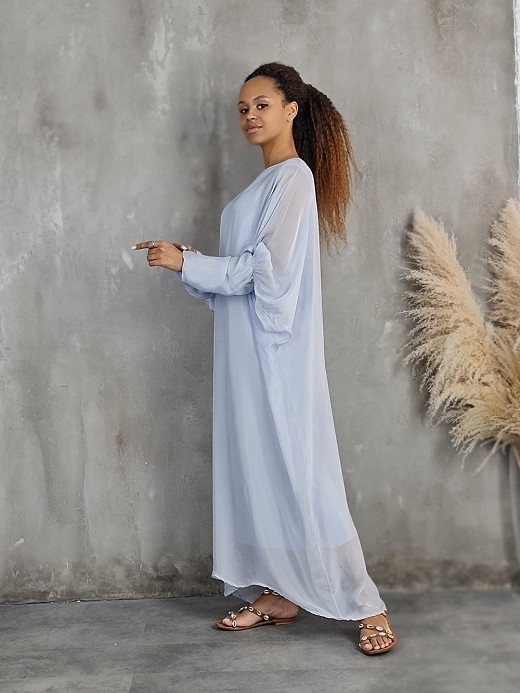 Платье CLOTHÉ свободное голубое