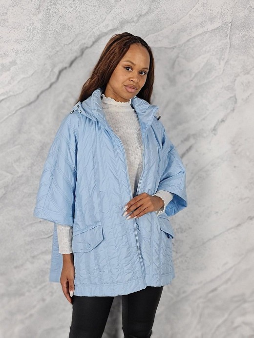 Куртка Monte Cervino рукава летучая мышь с капюшоном голубая