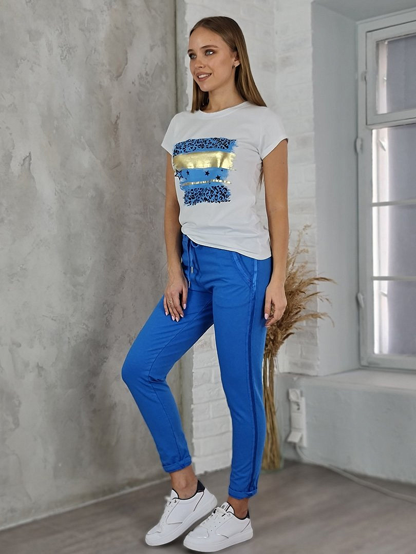 Брюки Naiif на завязочках электрик, фотография №3