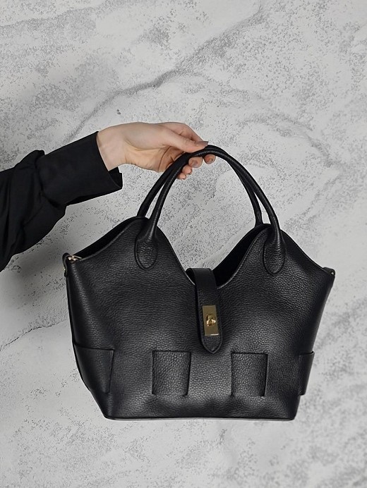 Сумка кожа черная