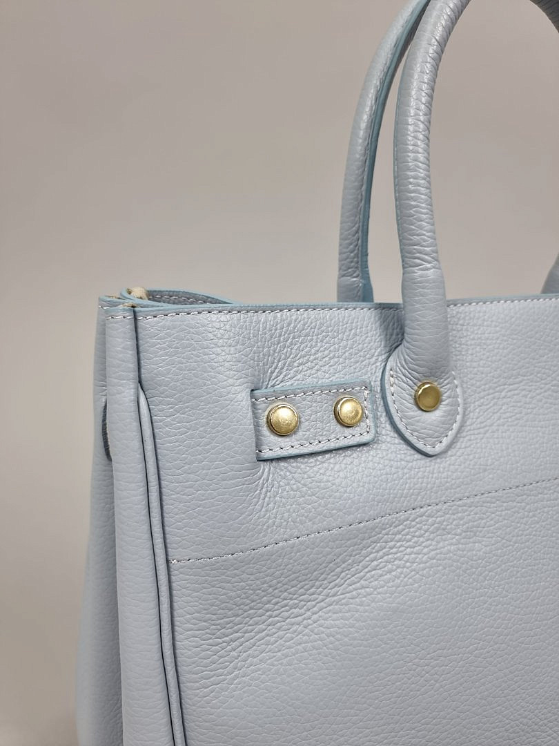 Сумка My Little Italy с золотым замочком голубая , фотография №4